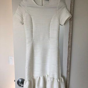 Short Ruched White Dress